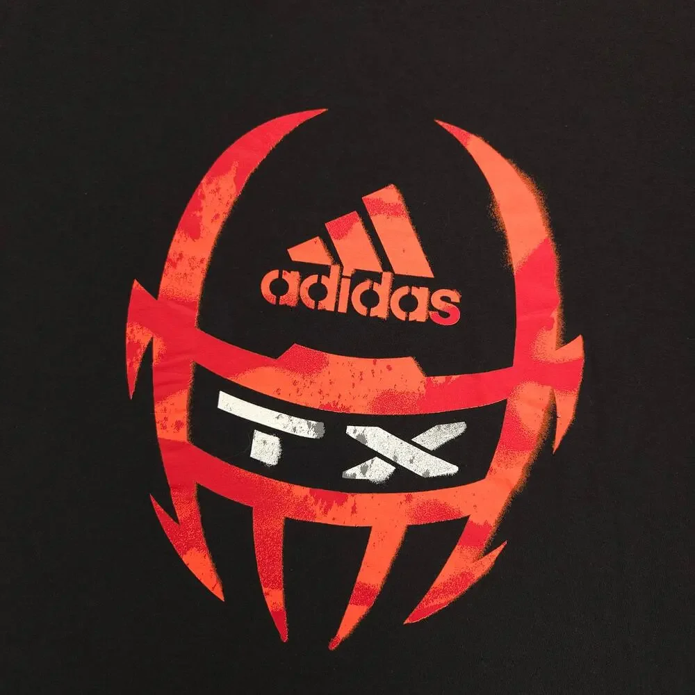 Adidas Casual Crew Neck Short Sleeve Graphic T Shirt Mens Size Large L Black